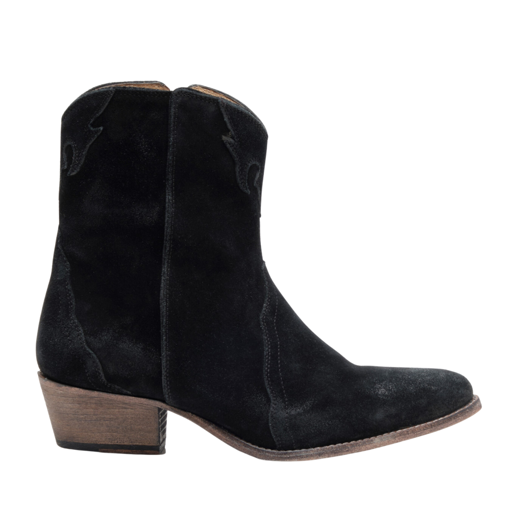 Free People New Frontier Western Boot - Black Suede by Harbour Thread
