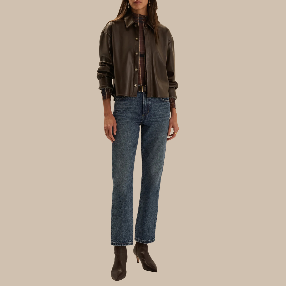 Favorite Daughter The Dot Mid Rise Straight Ankle Women's Jeans