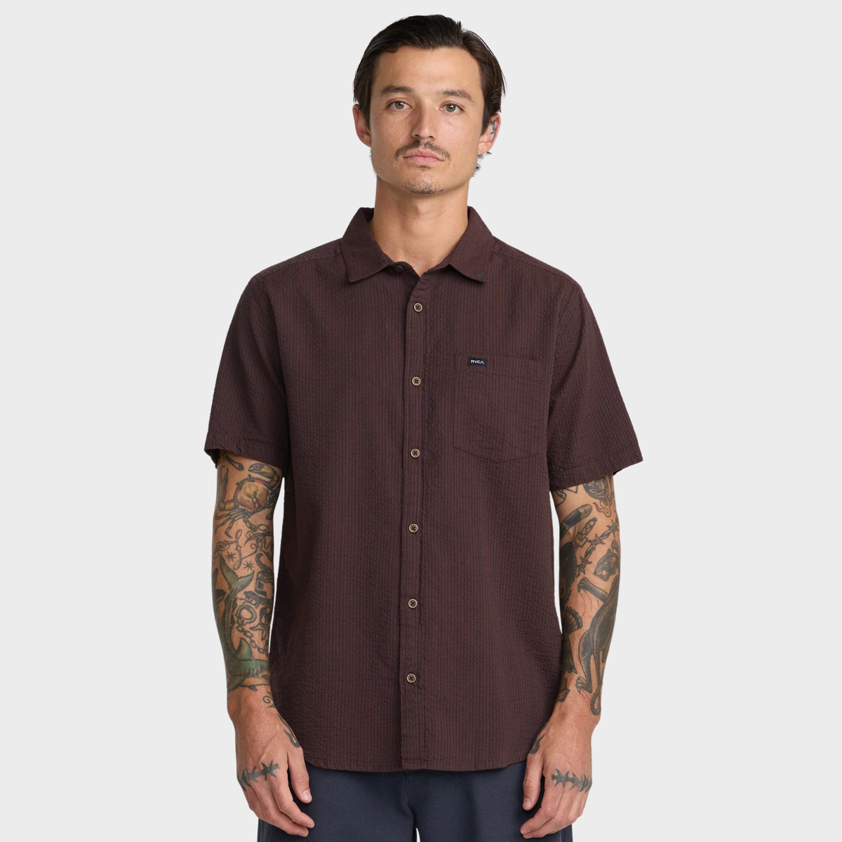RVCA That'll Do Seersucker Short Sleeve Shirt