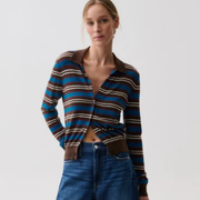 PISTOLA Lyvia Long Sleeve Merino Polo Cardigan
