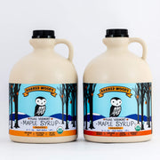 Special Offer - Buy Two 1/2 Gallons Jugs & Pick One Free Gift of Pancake Mix, Maple Cream, Sugar, Coffee, or Candy.