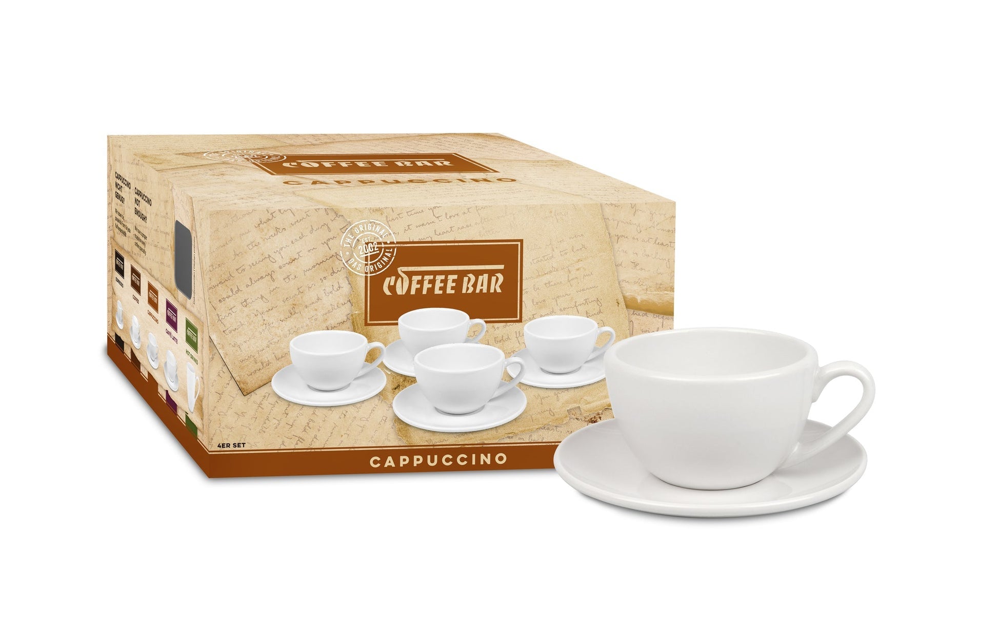 Coffee Bar Cappuccino Cup & Saucer (sold individually) by Homeportonline