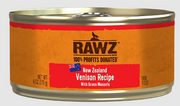 Rawz 94% Venison with Green Mussels Pâté Dog Can 6oz.
