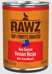 Rawz 94% Venison with Green Mussels Pâté Dog Can 13oz.