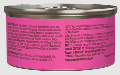 Rawz Chicken Hydrating Purée Canned Cat Food 3oz