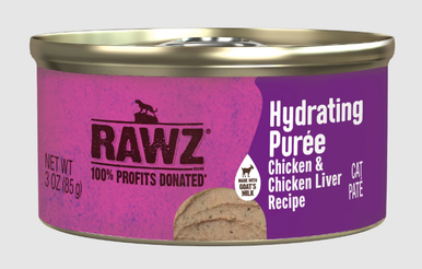 Rawz Chicken & Chicken Liver Hydrating Purée Canned Cat Food 3oz