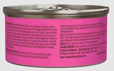 Rawz Chicken & Chicken Liver Hydrating Purée Canned Cat Food 3oz