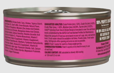 Rawz Tuna & Chicken Hydrating Purée Cat Food 5.5oz