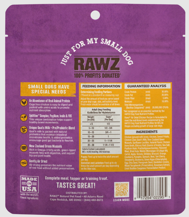 Rawz  Air Dried "Just for My Small Dog" Chicken Recipe 2.5oz