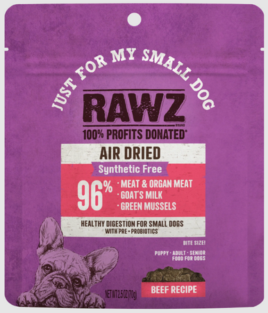 Rawz  Air Dried "Just for My Small Dog" Beef Recipe 2.5oz