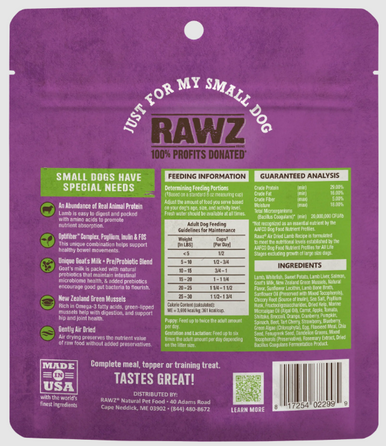 Rawz  Air Dried "Just for My Small Dog" Lamb Recipe 2.5oz