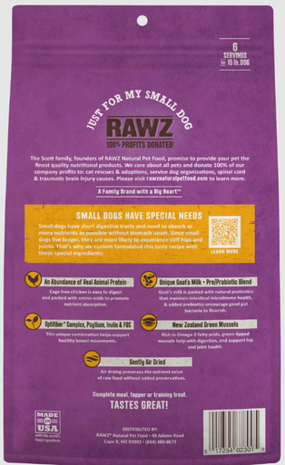 Rawz  Air Dried "Just for My Small Dog" Chicken Recipe 1 lb.