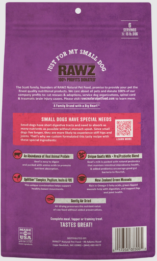 Rawz  Air Dried "Just for My Small Dog" Beef Recipe 1 lb.