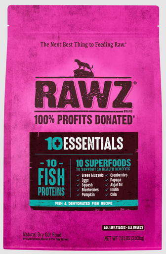 RAWZ 10 Essentials Fish & Dehydrated Fish Cat 7.8 lb.