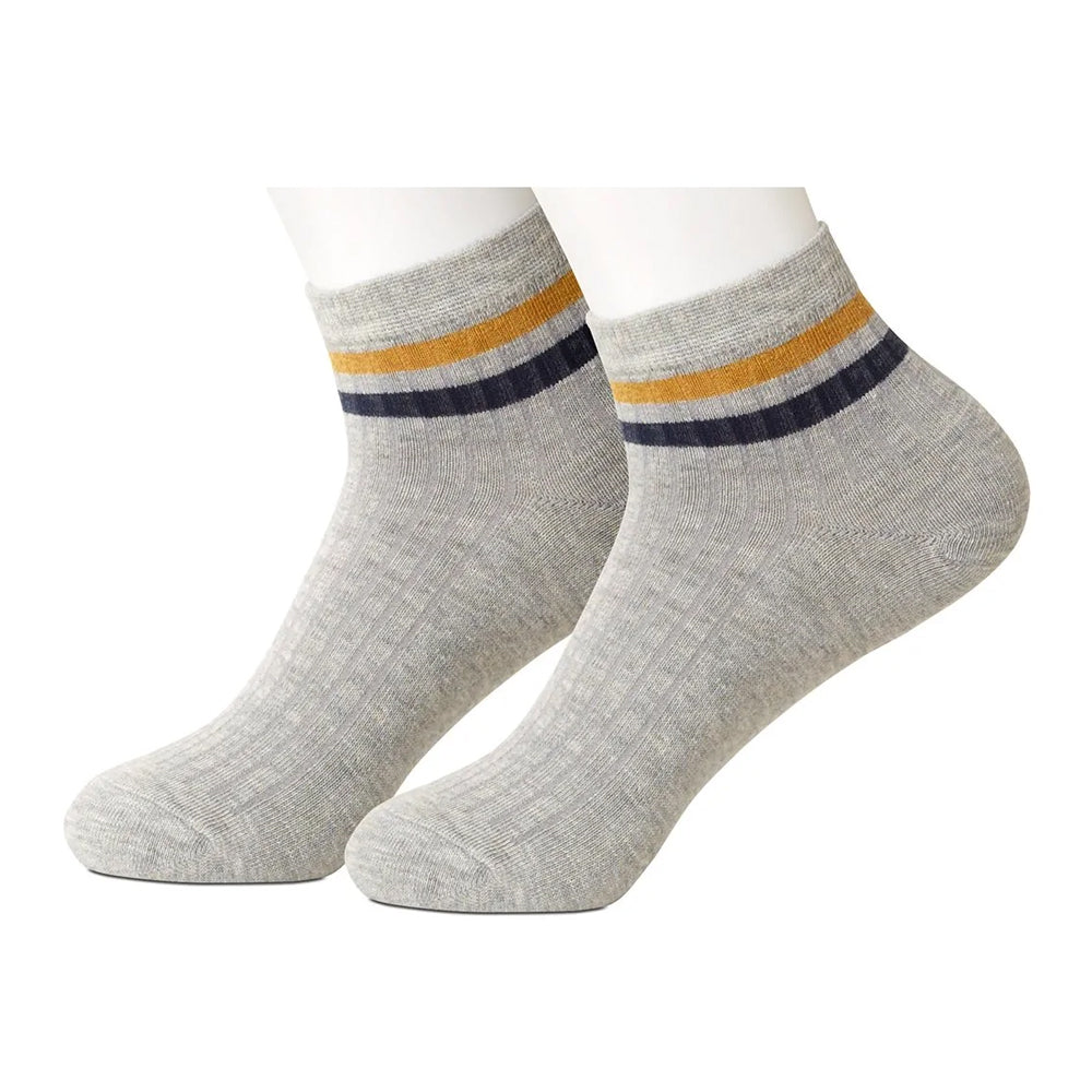 Ribbed Grey Ankle Women's Socks