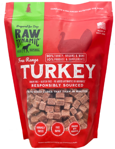 Raw Dynamic Frozen Dog Food Turkey 6lb