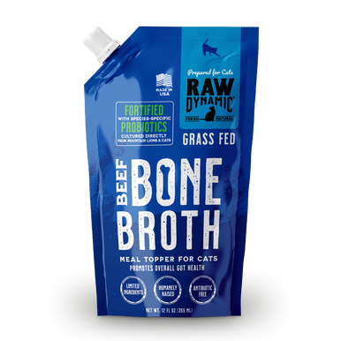 Raw Dynamic Frozen Bone Broth for Cats Beef 12oz