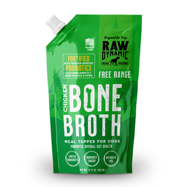 Raw Dynamic Frozen Bone Broth for Dogs Chicken 12oz