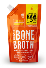 Raw Dynamic Frozen Bone Broth For Dogs Bison  12oz