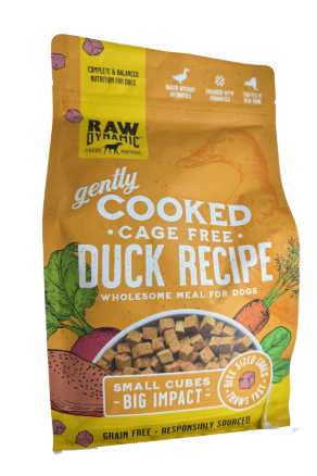 Raw Dynamic Frozen Gently Cooked Dog Food Duck 2.5lb