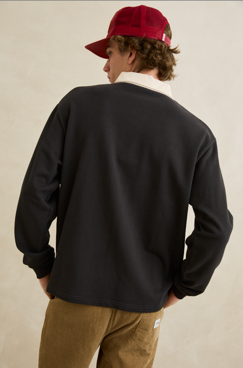 Rhythm Koa Vintage Long Sleeve Rugby Polo