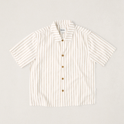Rhythm Vacation Stripe Crop Short Sleeve Shirt