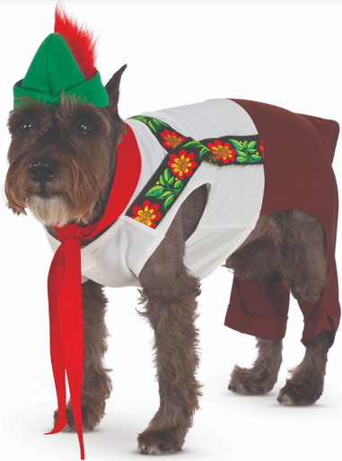 Ruby Slippers Lederhosen Hound Pet Costume Large
