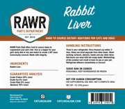 Rawr Frozen Rabbit Liver 1lb