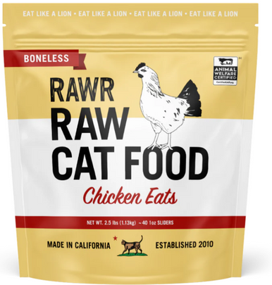 Rawr Frozen Cat Food Boneless Chicken Eats 2.5lb