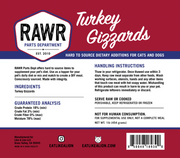 Rawr Frozen Turkey Gizzard 1lb