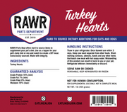 Rawr Frozen Turkey Hearts 1lb