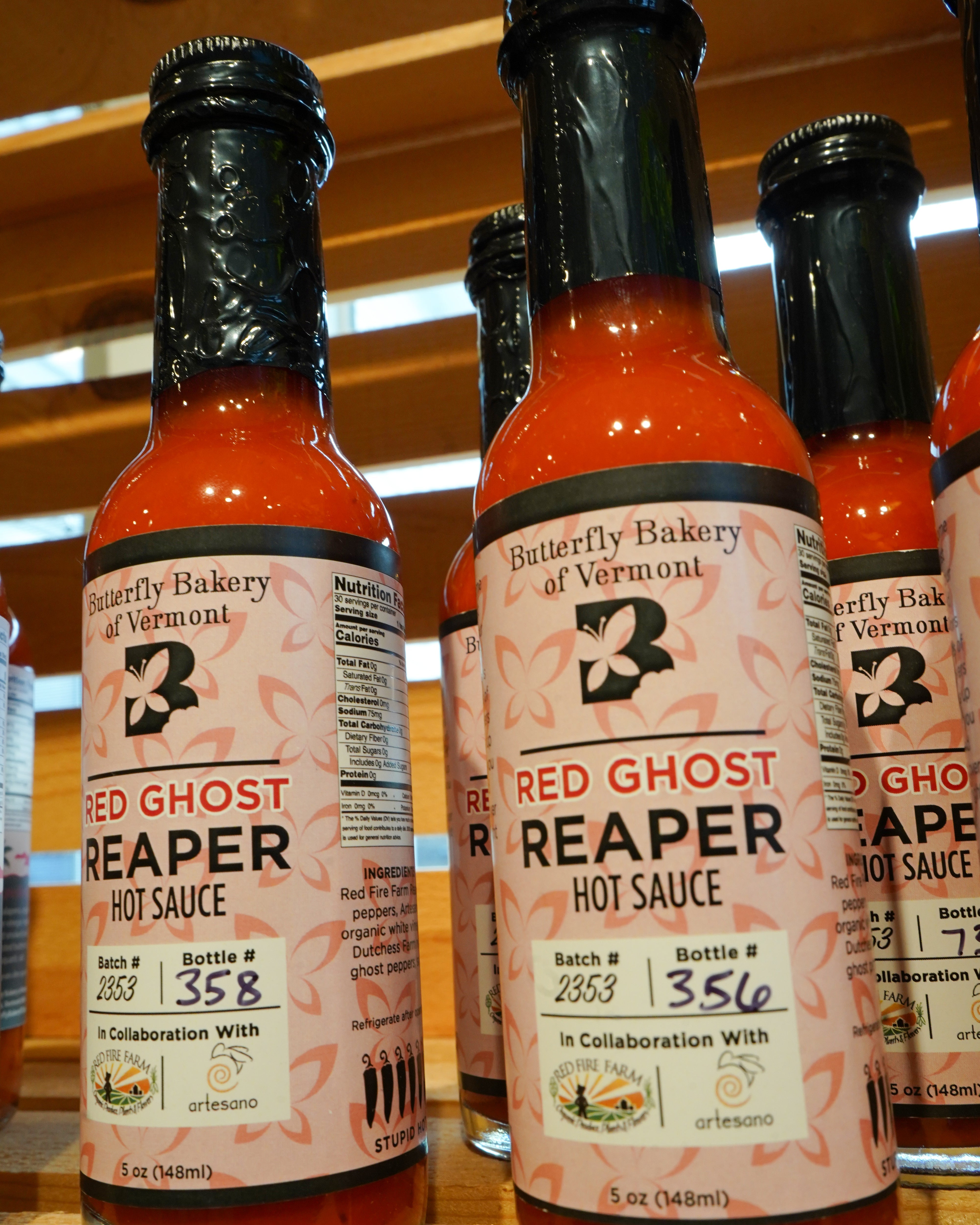 Red Ghost Reaper Hot Sauce by Butterfly Bakery of Vermont