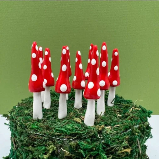 Fairy Garden Mushroom Gnome-style Plant Pick