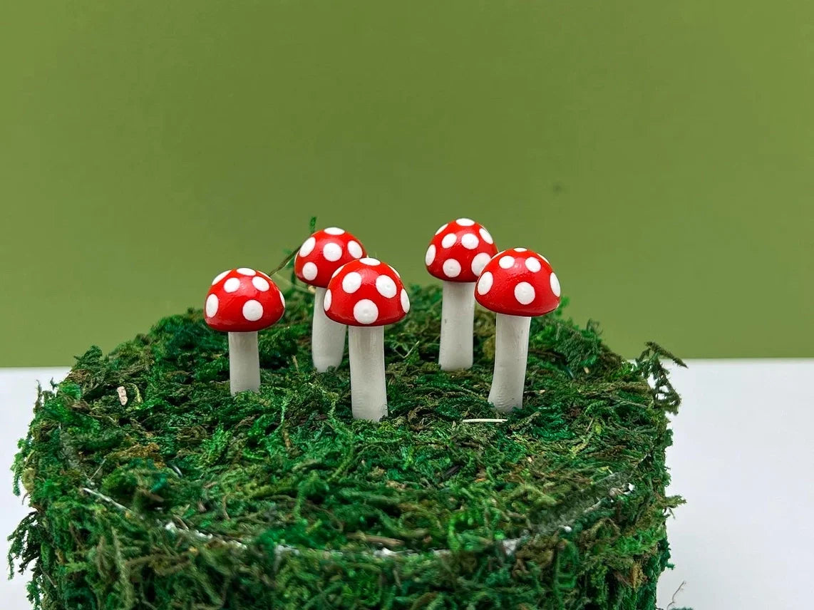 Fairy Garden Mushroom Ball-style Plant Pick