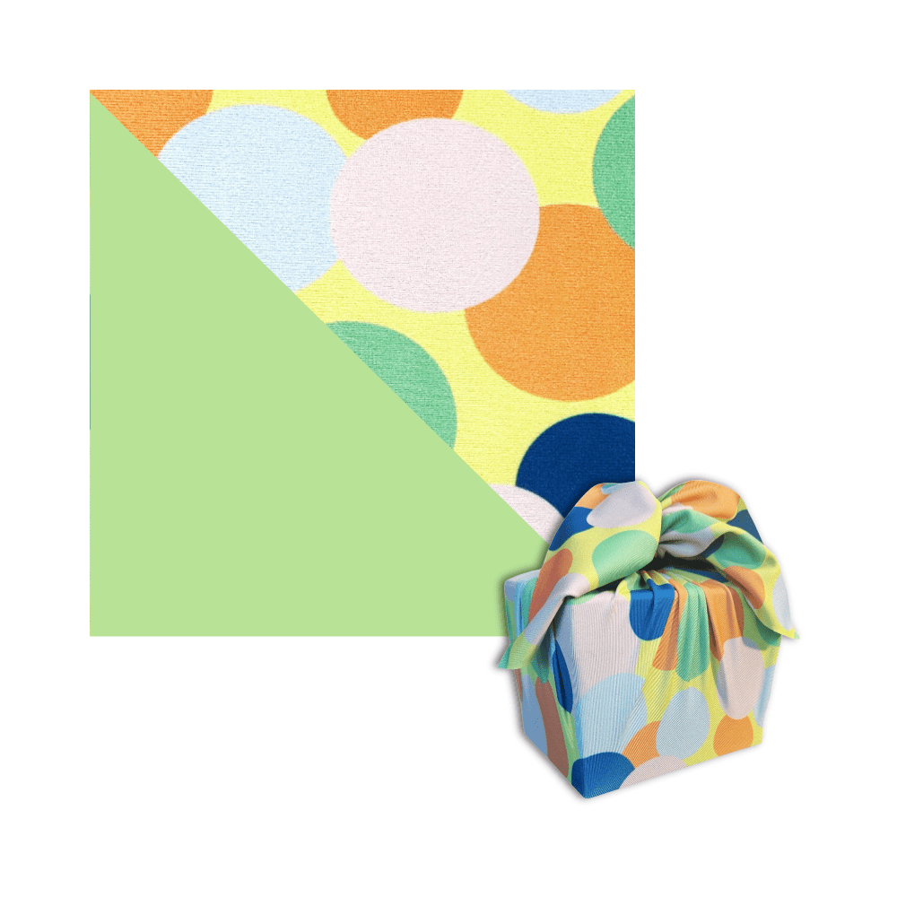 Set of 3 (S, L, XL) Reusable Cloth Furoshiki Gift Wrap | Polka Dot & Deep Blue by Shiki Wrap