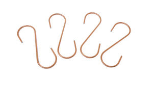 Copper-Coated S Hooks – Set of 4