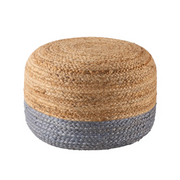 Saba Oliana Round Pouf in Sky by Homeportonline