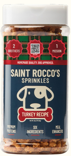 Saint Rocco’s Dog Meal Topper Sprinkles Holiday Turkey 6oz