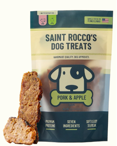 Saint Rocco’s Dog Treats Pork & Apple 16oz