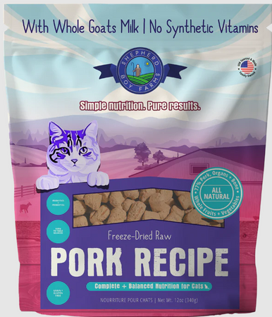 Shepherd Boy Farm Freeze-Dried Cat Recipe Pork 12oz