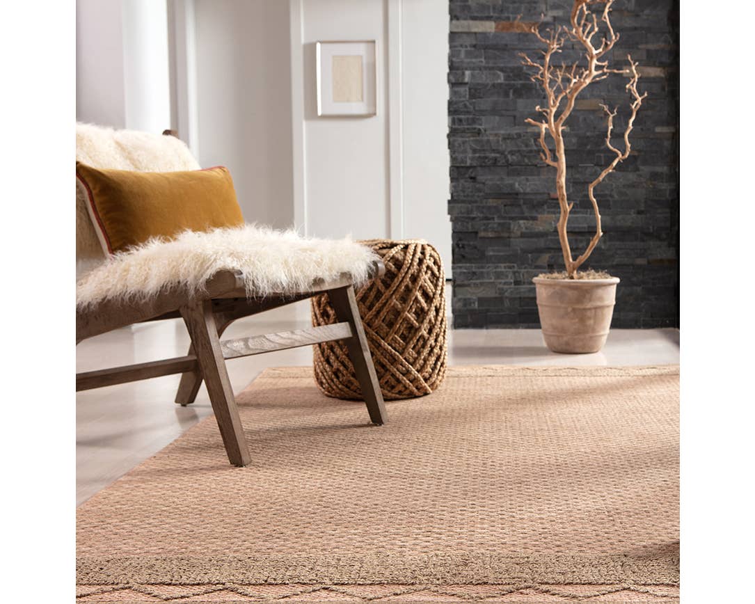 Guna Scandinavia Pouf Tan Braided 100%Jute by Homeportonline