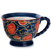 Mug - Blue & Red Flower Vine 14oz by Homeportonline