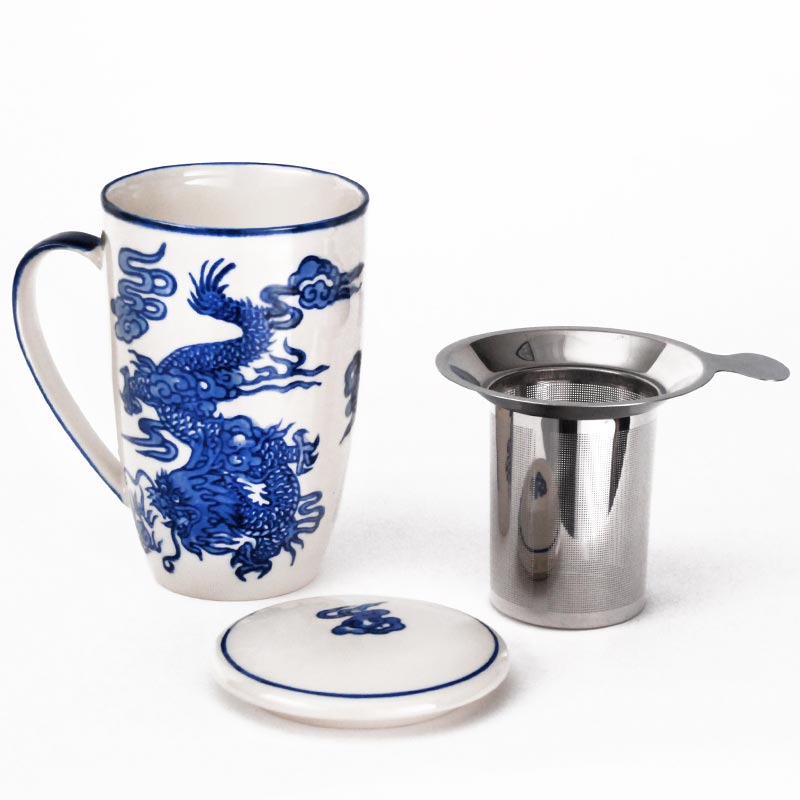 Tea Mug With Infuser Dragon by Homeportonline