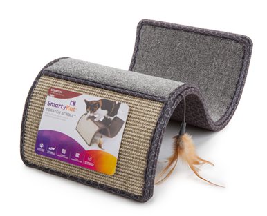 SmartyKat Core Scratch Scroll Wooden Curled Cat Scratcher