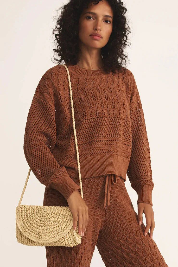 Z Supply Sand Dollar Mini Straw Bag Natural by Dear Lucy