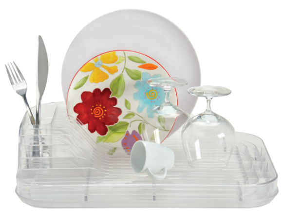 Sink- Crystal Clear Dish Drainer Set by Homeportonline