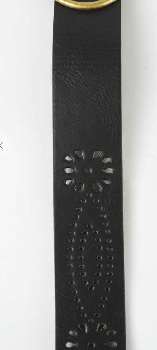 Floral Punch Out Belt in Black by SidePony Boutique