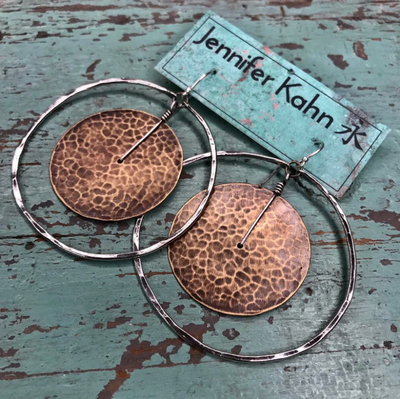 Circles Within Earrings by jenkahnjewelry