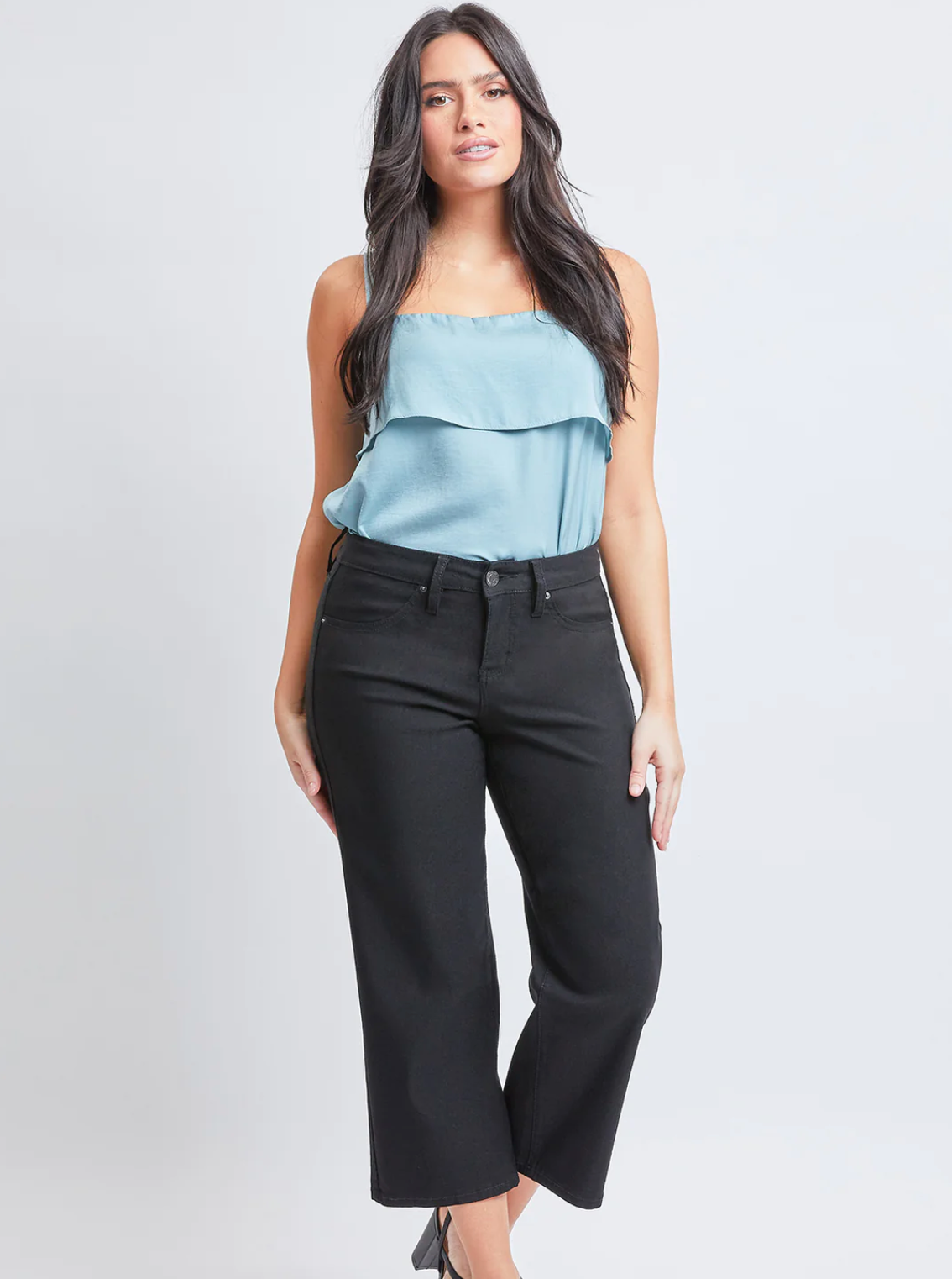 Hyperstretch Cropped Pants In Black by SidePony Boutique