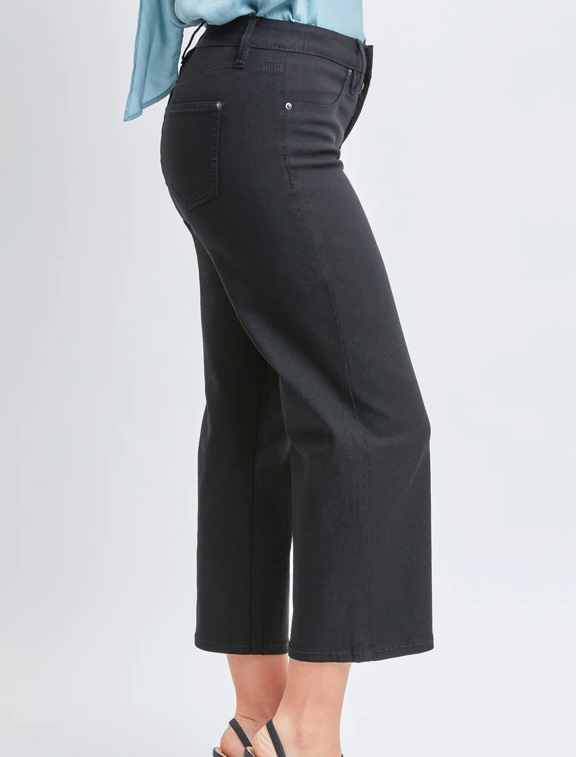 Hyperstretch Cropped Pants In Black by SidePony Boutique